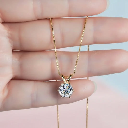 Naszyjnik z moissanitem 925 Srebro Próby – Certyfikowany, Różne Rozmiary, Ekskluzywny Prezent